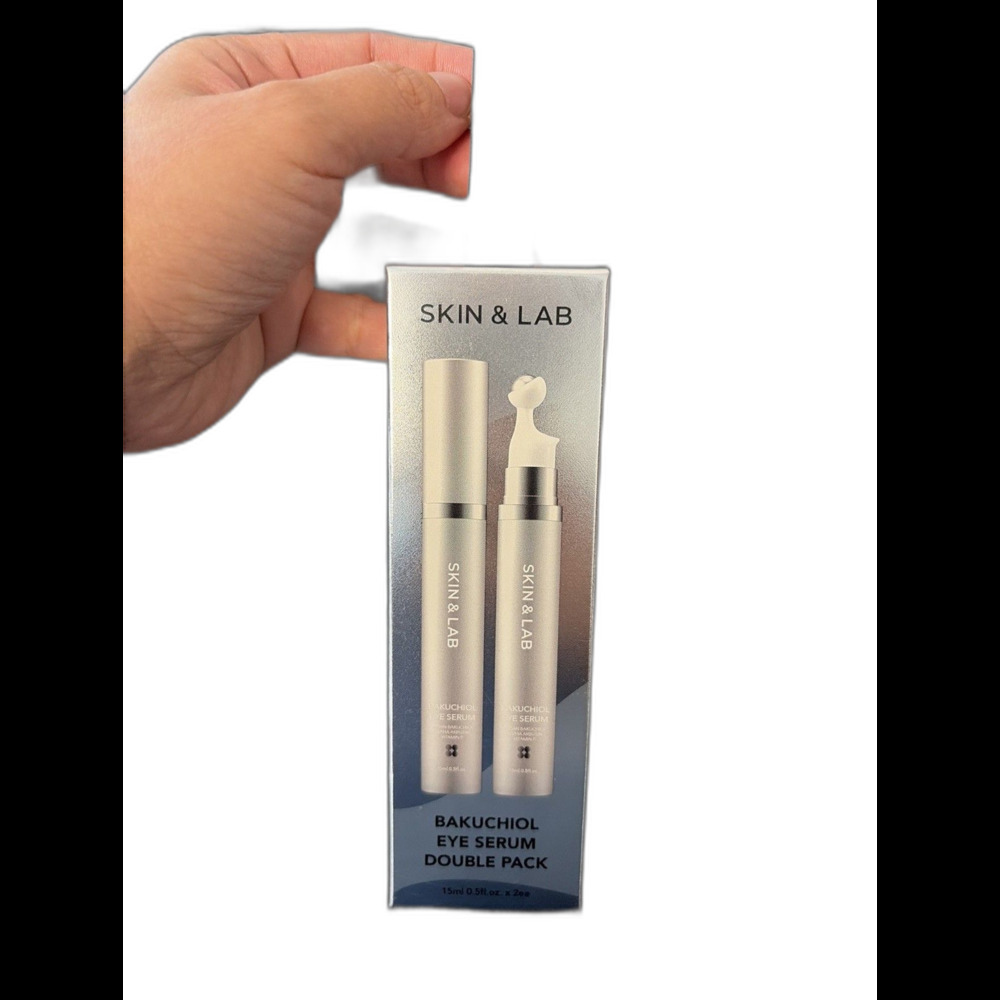 SKIN & LAB Bakuchiol Eye Serum Double Pack 0.5 fl oz x 2ea Rollerball Kit, New